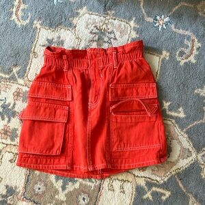 Nasty gal orange cargo mini skirt